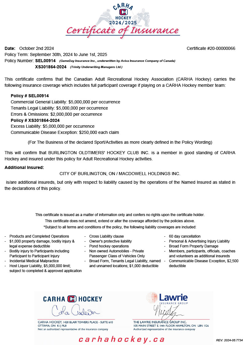 Insurance Certificate